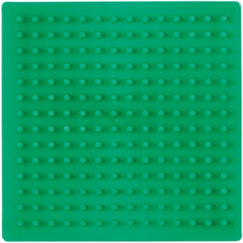 Placa / Pegboard Cuadrada Pequeña Para Hama Midi Color Verde Fluorescente