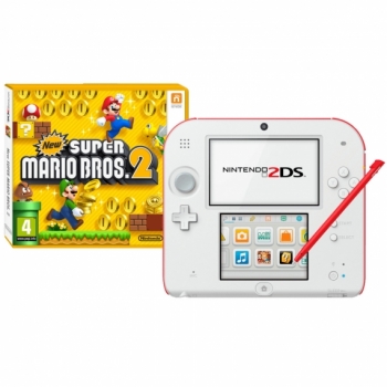 Videoconsola Nintendo 2ds Roja Y Blanca + Videojuego Super Mario Bros 2 Edicion Especial