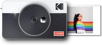 Kodak Mini Shot Combo 2 Retro C210r - Cámara Instantánea (formato 5,3 X 8,6 Cm - 2,1 X 3,4 '', Pantalla Lcd 1,7'', Bluetooth) 8 Fotos Incluidas