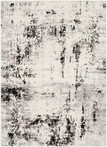 Alfombra De Salón Abstracta - Negro Y Blanco -  200x274 Cm