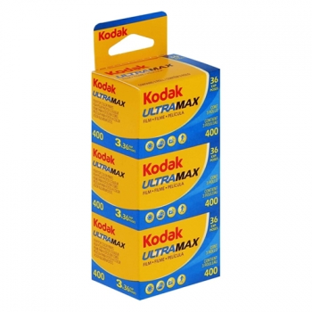 Película Kodak Carrete Ultramax De 36 Exposiciones Fotos En Color Iso 400  Pack 3 Unidades