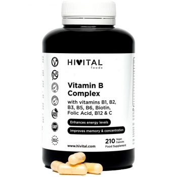 Vitamina B Complex | 210 Cápsulas Veganas Para 7 Meses