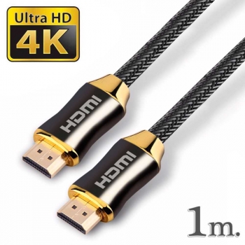 Cable Hdmi Reforzado V2.0 Ultra Hdtv 2160p 4k 3d 1m Apantallado Ethernet Negro