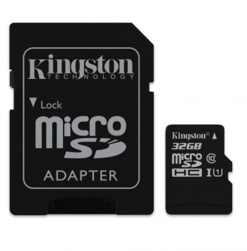 Tarjeta De Memoria Kingston Microsd 32gb Clase 10 Con Adaptador