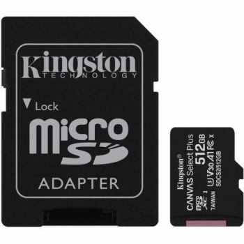 Mem Micro Sdxc 512gb Kingston Canvas Select+adapt