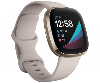 Fitbit Sense Blanco/dorado Smartwatch Asistentes Google Y Alexa Gps Estrés Frecuencia Sueño Temperatura