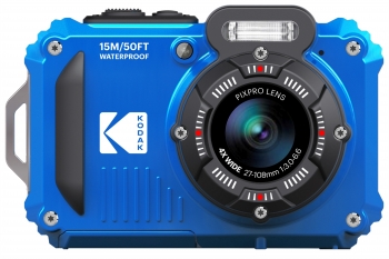 Kodak Pixpro Wpz2 - Cámara Digital Compacta De 16mp, Resistente Al Agua Hasta 15 Profundidades, A Prueba De Golpes, Vídeo 720p, Pantalla Lcd De 2,7" - Batería Li-ion - Azul