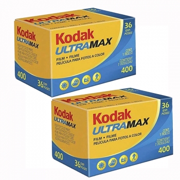 Película Kodak Carrete Ultramax De 36 Exposiciones Fotos En Color Iso 400 Pack 2 Unidades