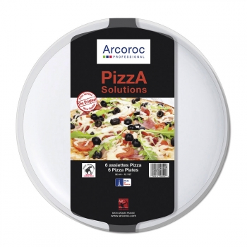 Plato Para Pizza Arcoroc Solution 6 Unidades Blanco Vidrio (ø 32 Cm)