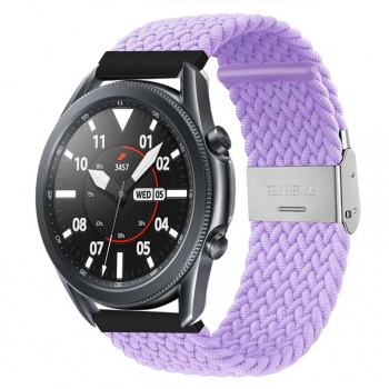 Correa Solo Loop Ajustable Trenzada Para Huawei Watch Gt 3 Elegant 42mm Violeta