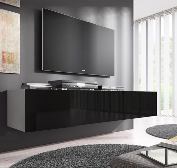 Mueble Tv Modelo Forli Xl (160 Cm) En Color Blanco Y Negro
