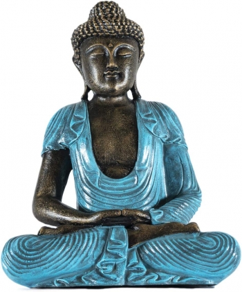 Figura De Buda Decoración En Color Turquesa | 50 Cm De Alto