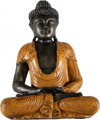 Figura De Buda Decoración En Color Naranja | 50 Cm De Alto