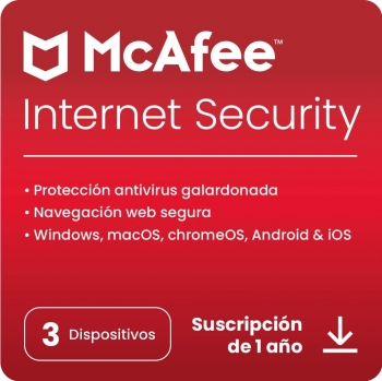 Mcafee Internet Security 2023 | 3 Pcs | 1 Año | Enviado Por Email