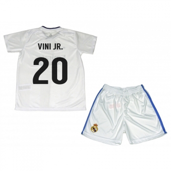 Kit Fútbol Infantil Vini Jr, Real Madrid Producto Oficial Licenciado 22-23