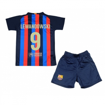 Kit Fútbol Infantil Lewandowski  Fc Barcelona Producto Oficial 22-23