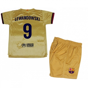 Kit Fútbol Infantil Lewandowski Fc Barcelona 2ª Equipación Producto Oficial 22-23