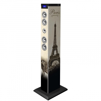 Altavoz Bluetooth Torre Eiffel París 60w Modo Ecualizador Base De Carga Bigben
