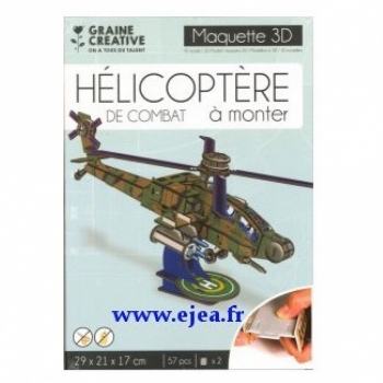 Helicóptero De Combate Modelo Rompecabezas