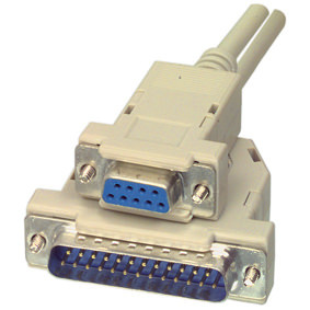 Cable Serie Null Modem Db9h/db25m  2m