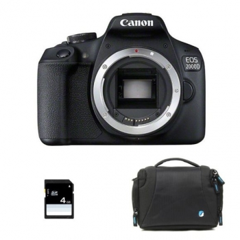 Canon Eos 2000d Body Black + Camera Bag + 16gb Sd Card