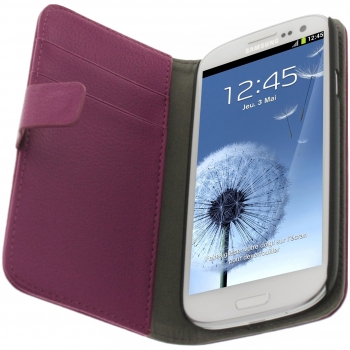 Funda Libro Billetera Samsung Galaxy S3 – Violeta