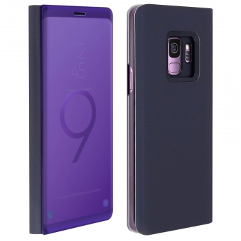 Funda Libro Efecto Espejo Violeta Samsung Galaxy S9 Tapa Translúcida Soporte