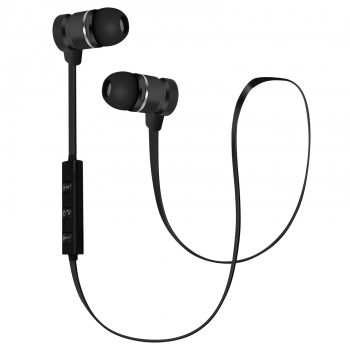 Auriculares Intrauditivos Bluetooth Magnéticos Mando + Micrófono Negro