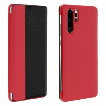 Funda Huawei P30 Pro Con Ventana Inteligente - Rojo