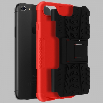 Carcasa Iphone Se 2020 / 7 / 8 Protectora Reforzada + F. Soporte - Rojo