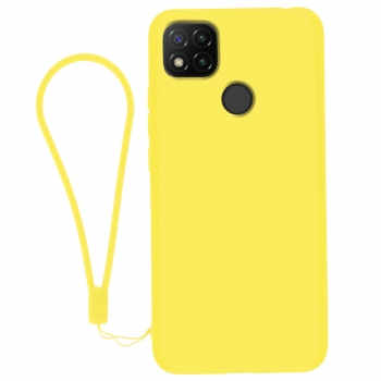 Carcasa + Pulsera Silicona Xiaomi Redmi 9c Semirrígida Mate Suave - Amarillo
