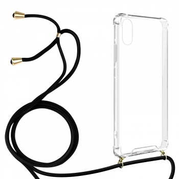 Carcasa Con Cordón Para Cuello Iphone Xr Transparente