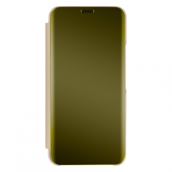 Funda Samsung Galaxy S22 Cierre Translúcido Espejo Soporte Dorado