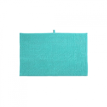Alfombra De Baño Msv "chenille" Antideslizante De Microfibra En Color Azul 40 X 60 Cm