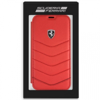 Funda Cool Flip Cover Para Iphone Xs Max Licencia Ferrari Rojo