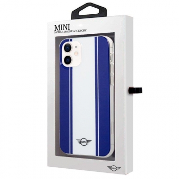 Carcasa Cool Para Iphone 12 Mini Licencia Mini Cooper Azul-blanco