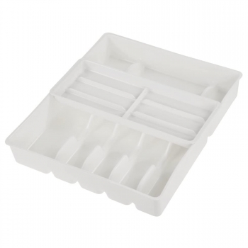 Bandeja Para Cubiertos Plástico Keeeper Filippa 38x42,5x7,5 Cm Blanco