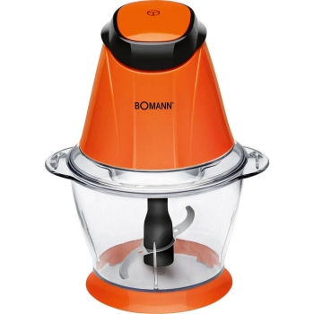 Bomann Mz 449 - Picadora Multiusos, Capacidad 1 L, Función Pica-hielo, 250 W, Color Naranja