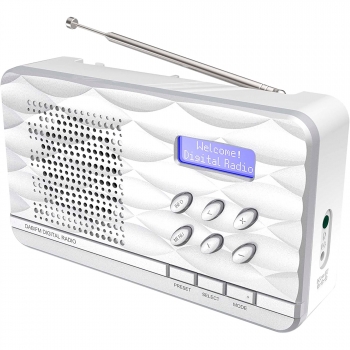 Soundmaster Dab500si Radio Portátil Am, Fm Y Dab+, Sintonizador Digital, Compacta, Pantalla Led, Color Plata