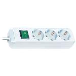 Extension Socket Eco-line 3-way 3.00 M White - Protective Contact