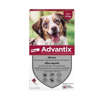 Pipetas Antiparasitarias Advantix 4 - Para Perros Medianos De 10a25kg