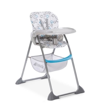 Silla Alta Para Bebé Hauck Sit N Fold - Compacta Plegable - Círculos Azules