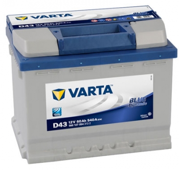 Batería Varta D43 - 60ah 12v 540a. 242x175x190