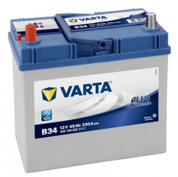 Batería Varta B34 - 45ah 12v 330a. 238x129x227