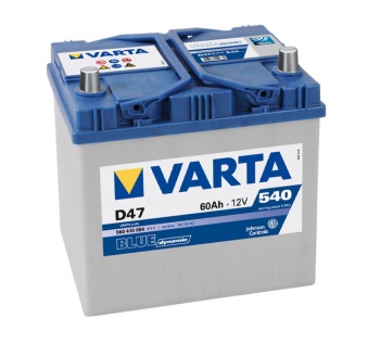 Batería Varta D47 - 60ah 12v 540a. 232x173x225