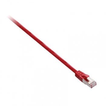 V7 - Cable De Red Stp Blindado Cat6 (rj45m/m), Rojo 2 m