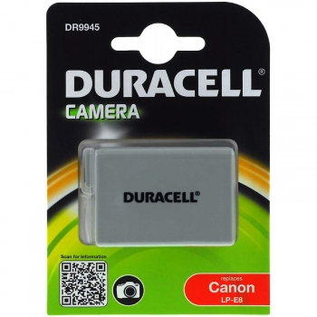 Duracell Batería Para Canon Eos 550d, 7,4v, 1020mah/7,5wh, Li-ion, Recargable