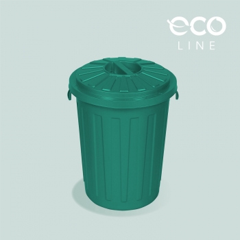 Cubo De Pasura Eco Papelera Con Tapa Plástico Keeeper Mats 23l Verde