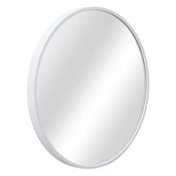 Espejo De Pared Para El Baño Modugno Aluminio Redonda Ø 40 Cm Blanco [en.casa]