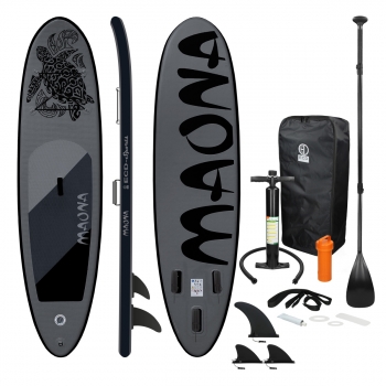 Tabla Hinchable Maona Paddle Surf / Sup 308x76x10 Cm Negro Ecd Germany